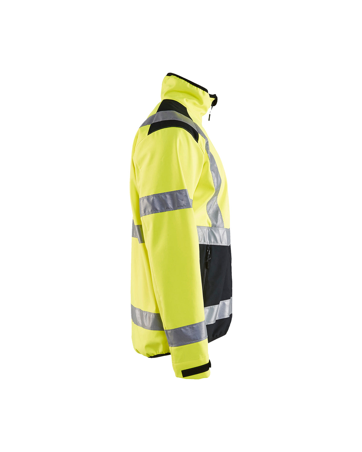 Hi-Vis Softshell Bomber Jacket - Hi-Vis Yellow / Black