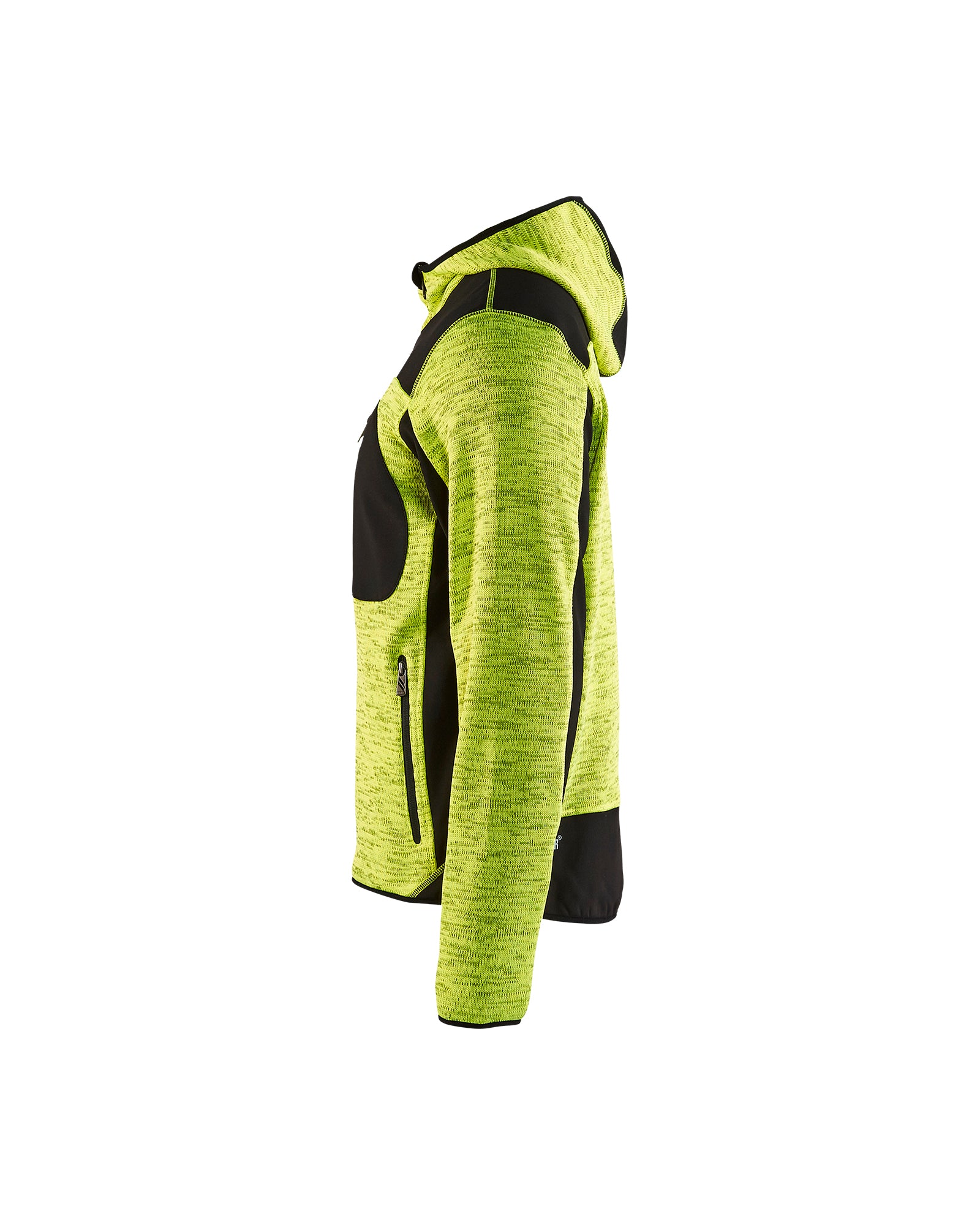 Knitted Jacket - Yellow Hi-viz/Black